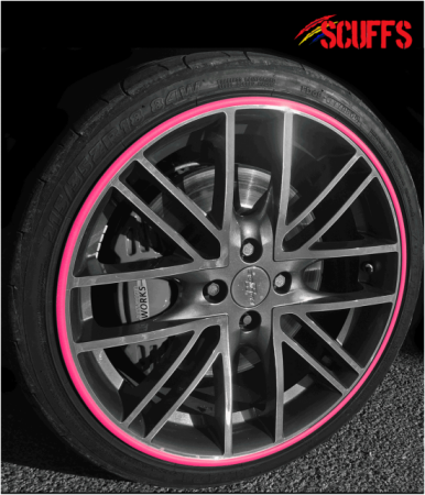 Scuffs- Stick On Wheel Protector For Flat Faced Wheels up to 22” - pink